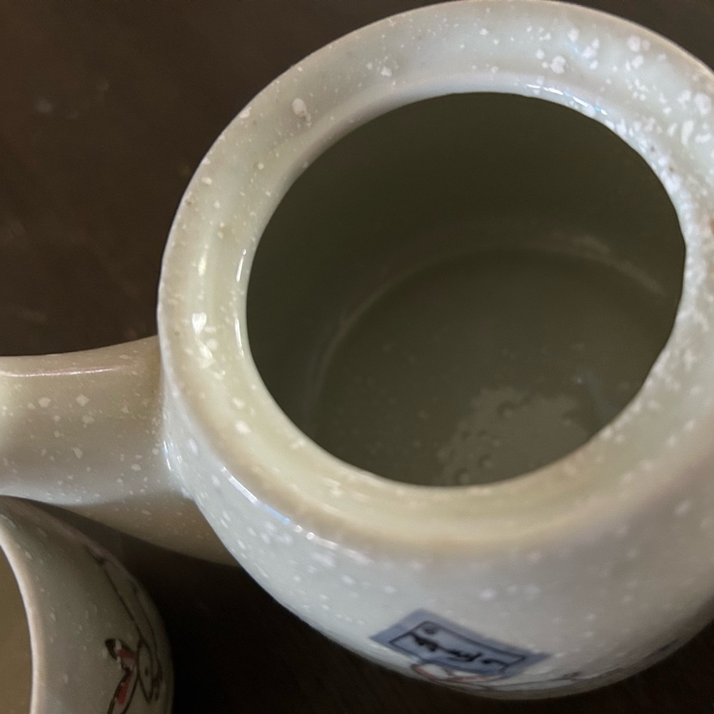 Whimsical Rabbit Ceramic Tea Set - Cream and Blue - Picture 9 of 11